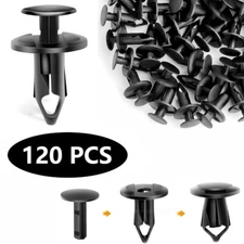 120pcs Nylon Push Type Retainer Clips for 8mm Hole GM 21030249 Chrysler 6503598