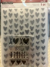 Recollections Valentine  s Day Clear Stamp And Embossing Folder Be Mine Set XOXO
