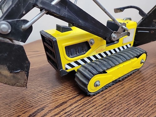 Vintage Yellow Pressed Steel Tonka Digger Excavator Trencher 18” Metal 1970s - Picture 9 of 12