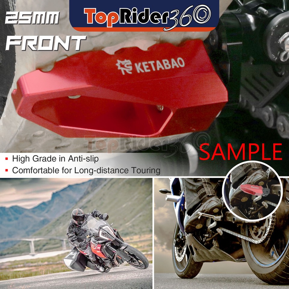 KETABAO Black Aluminum Highway Foot Pegs For Ninja 1000/Z1000 SX - CNC Machined Touring Pegs