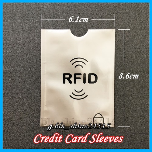 4xL+ 10xS RFID Block Secure Sleeve Passport Credit Card AntiScan Protect Holder - Picture 5 of 5