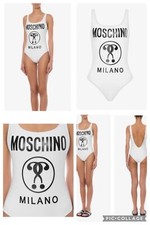 New Moschino x Milano Swimsuit in White Size S / 34 UK 34 made in Italy