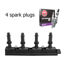 Ignition Coil & NGK Ruthenium Spark Plug For 2011-2015 Chevrolet Volt L4 UF669
