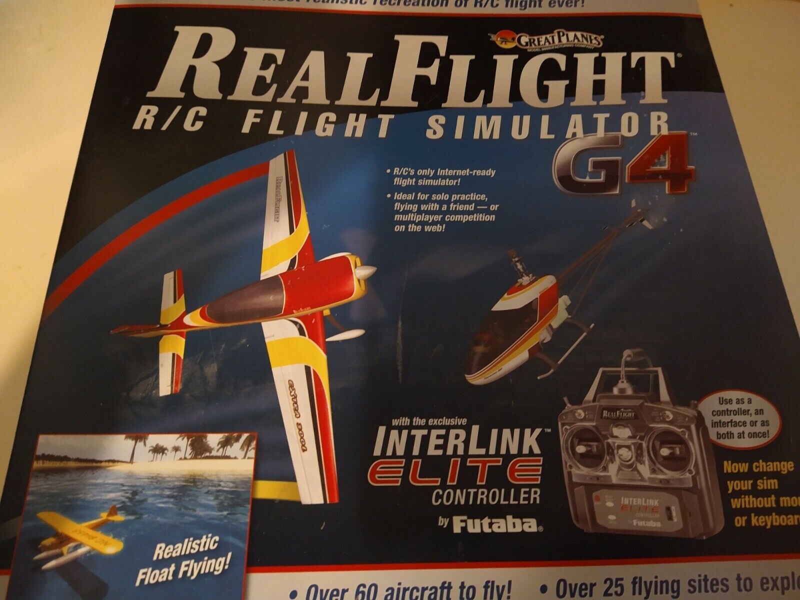 Real Flight G4 R/C Simulator With Interlink Elite Controller & CDs