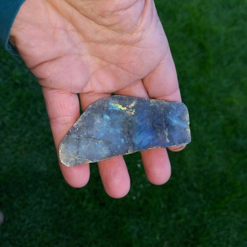 Dünner Anschliff  Labradorit  Labradorite Mondstein Spektrolit Fantasie Zen - Bild 4 von 4