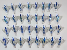 32 Vintage Flower Tulip Reflector Covers Christmas Blue Mini String Lights C9746