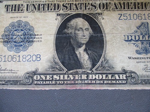 1923 Series, Large Size Note, $1 SILVER CERTIFICATE Dollar Bill - Picture 11 of 22