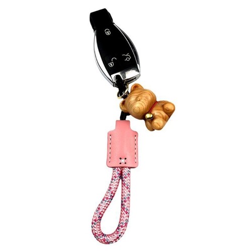 Fashionable PU Leather Keychain Unique Keyrings Decoration for Men and Women - Zdjęcie 6 z 8