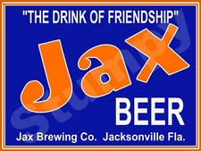 Jax Beer Metal Sign 9" x 12" or 12" x 16"