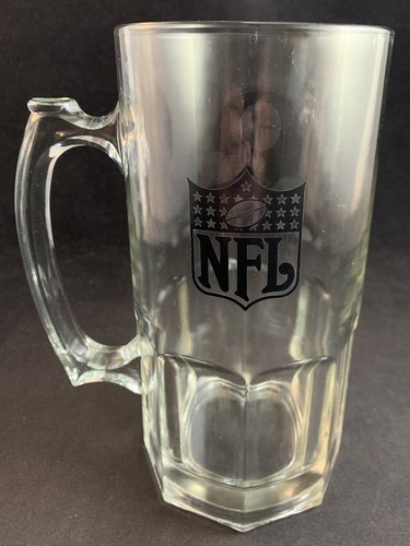Vintage Pittsburgh Steelers NFL Large Glass Block 40oz. Beer Mug - Picture 3 of 5