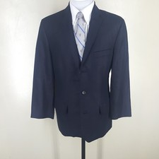 J.CREW Rare 100 Irish Linen Blue Blazer -No Pants-3 Button 1 Vent -38 Short