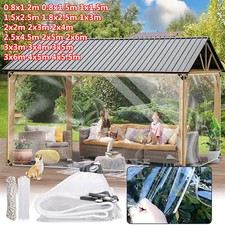 Waterproof Clear Tarp Heavy Duty PVC Vinyl Tarp with Grommets Patio Plant Cover