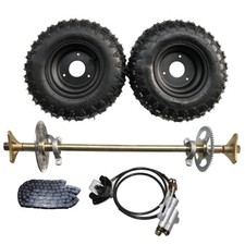 29" Go Kart Rear Live Axle Kit Brake Assembly Sprocket 6" Wheels Drift Trike ATV