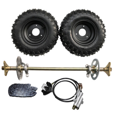 29'' Go Kart Rear Live Axle Kit Brake Assembly Sprocket 6'' Wheels Drift Trike ATV