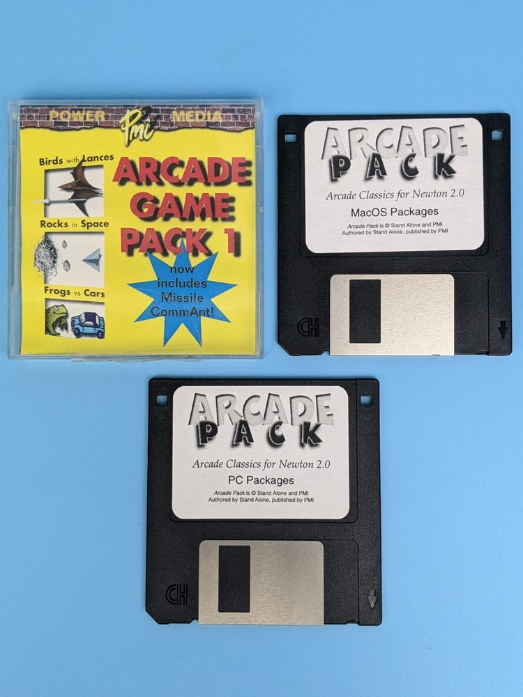 PMI Arcade Game Pack 1: Vintage Software 1997 Apple Newton 2.0 ~ Extremely Rare