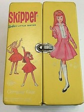Vintage 1964 Skipper Barbie's Little Sister Yellow Wardrobe Vinyl Case by SPP