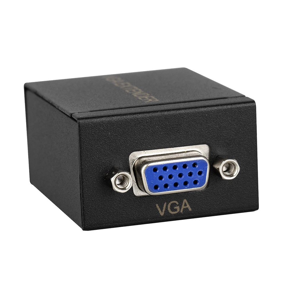 VGA Extender Over RJ45 Ethernet LAN Cable 60M Video Signal Transmitter Receiver - Image 2 of 4