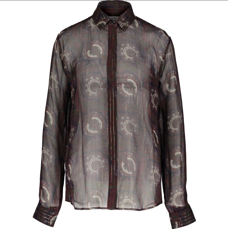 Camicia Paisley multicolore £1 190 SAINT LAURENT Paris seta e metallo fibre