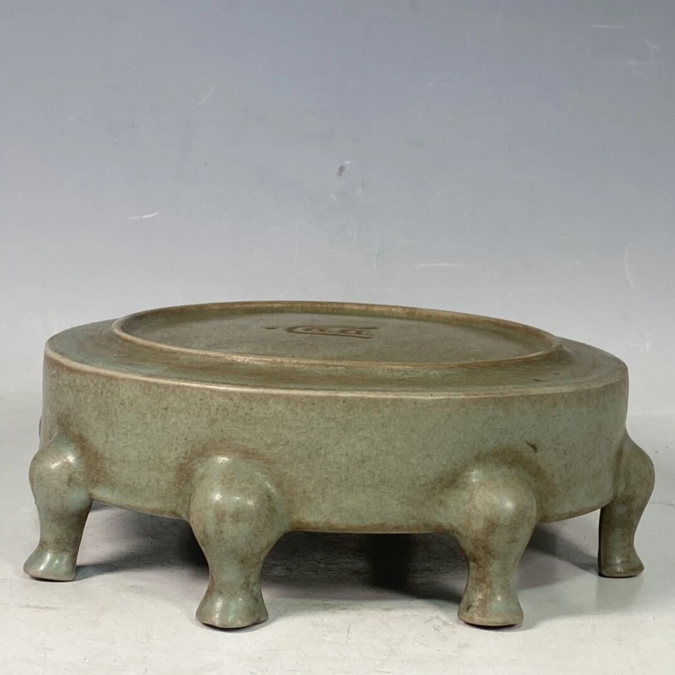 7.6" China Antigua Canción Dinastía Guan Horno Ru Porcelana Verde Lce Mesa Grieta  Foto 2 de 4