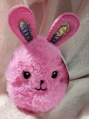 Round Rabbit Plush Easter Pink Round 8 Inch Bunny Plush By Way To Celebrate | eBay