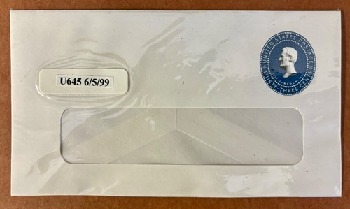 US Stamped Envelope, 1999, U645. Unused.