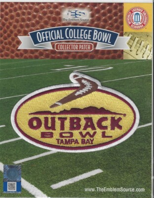 2021 2022 Outback Bowl Patch Penn State Arkansas Official NCAA Jersey Logo  Pkg