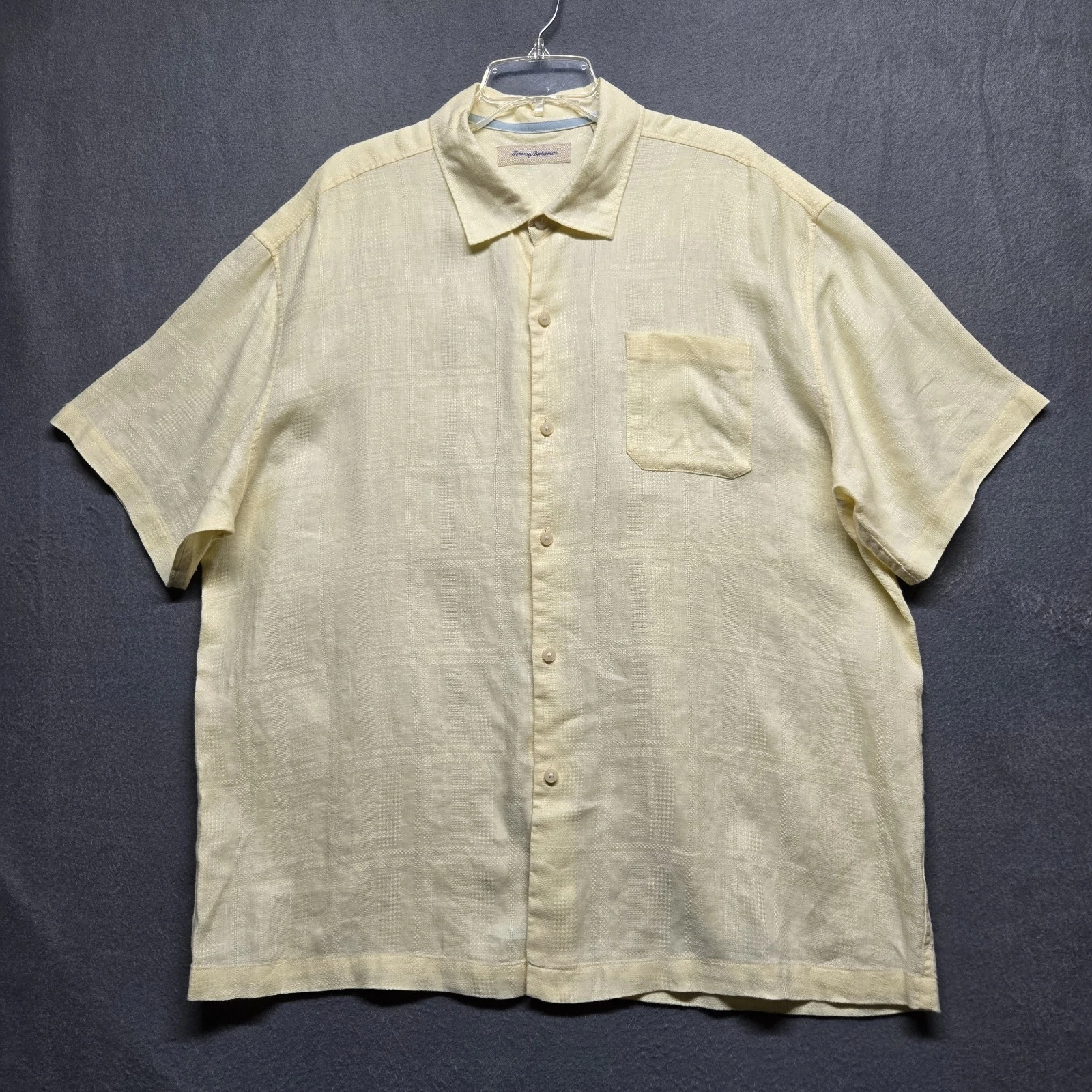 Tommy Bahama Men's XXL Linen Shirt Short Sleeve Button Up