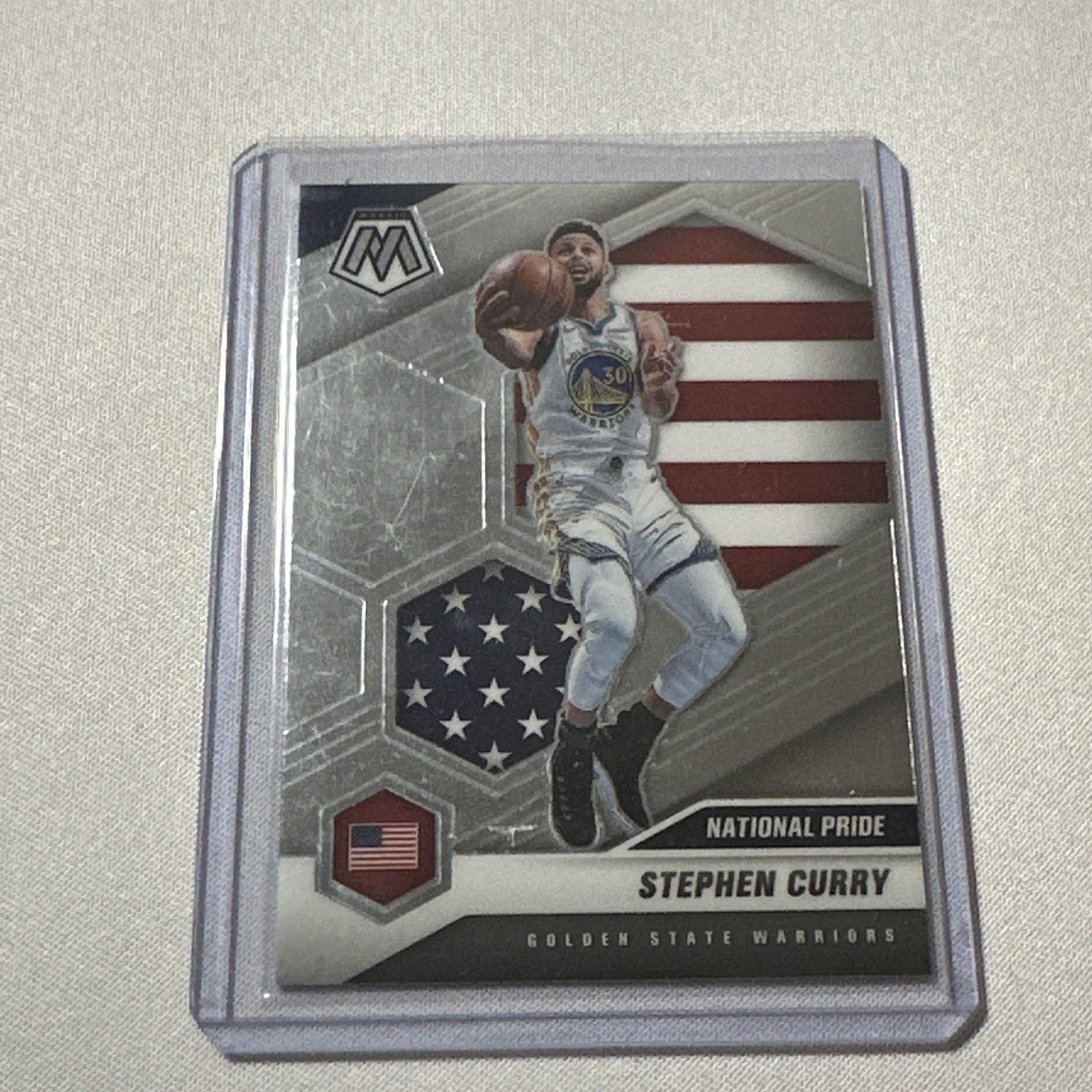 2020-21 Panini Mosaic - National Pride Stephen Curry #249 Silver Prizm