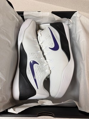 Kobe IX Elite Low EM TB P. Size 10.5 M. White/Court Purple-Black. Never Worn