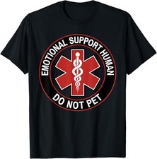 Do Not Pet Funny Fun Emotional Support Husband Unisex T-Shirt