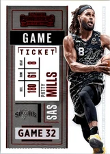 2020-21 Panini Contenders Game Ticket Red #43 Patty Mills - BSK