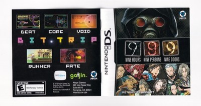 999 9 Hours, 9 Persons, 9 Doors - Authentic (Nintendo DS) Manual Instructions
