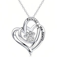 Cynlsum Dog Memorial Gifts Remembrance Necklace: Loss of Dog Sympathy Gift He...