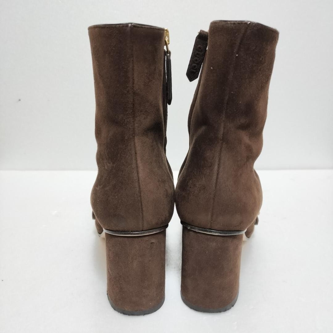 GUCCI Boots Heel GG Marmont Suede Brown EU35/US5 107364c thumbnail 14