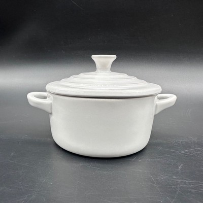Le Creuset Mini Cocotte White Stoneware Casserole Dish Dutch Oven