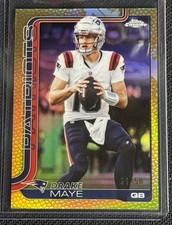 2025 NFL Topps Chrome Football - Drake Maye QB NE Pats Gold Refractor #/50 💎🔥