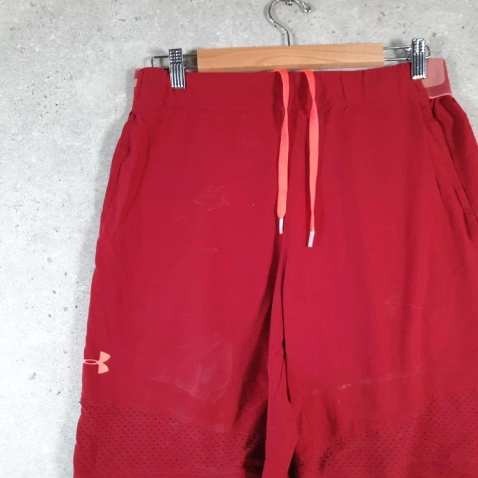 Vintage Under Armour Heat Gear Shorts Men’s Large Red BA8377 - Image 3 of 4