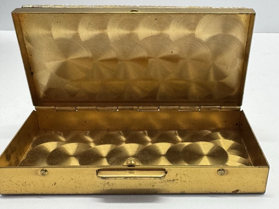 Sam Fink S.F. de colección Caja de pastillas Co. 5th Ave maquillaje en polvo joyas compactas Art Deco Foto 4 de 4