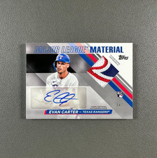 2024 Topps Series Update Evan Carter 1/1 Rookie Patch Auto RC RPA 1/1 #MLMAU-EC