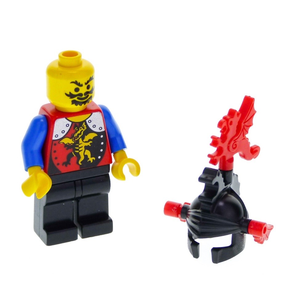 1X Lego Minifigure Knight 2 Castle Dragon Knights Dragon Helmet 973PB0105 CAS017