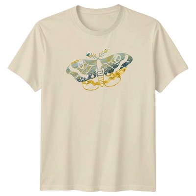 Golden Motte Kunst Design T-Shirt Natur Insekt Geburtstag Geschenk für Sie und Ihn