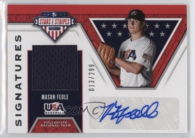 2019 Panini USA Baseball Stars & Stripes Signatures 13/299 Mason Feole Auto 0gr