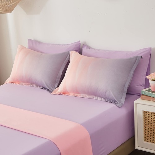 Girls Comforter Set Queen Size Colorful Ombre Blue Pink Purple Rainbow Beddin... - Picture 6 of 7