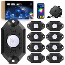 Mictuning 2Nd-Gen Cm Rgb Rock Lights - 8 Pods Waterproof Multicolor Neon