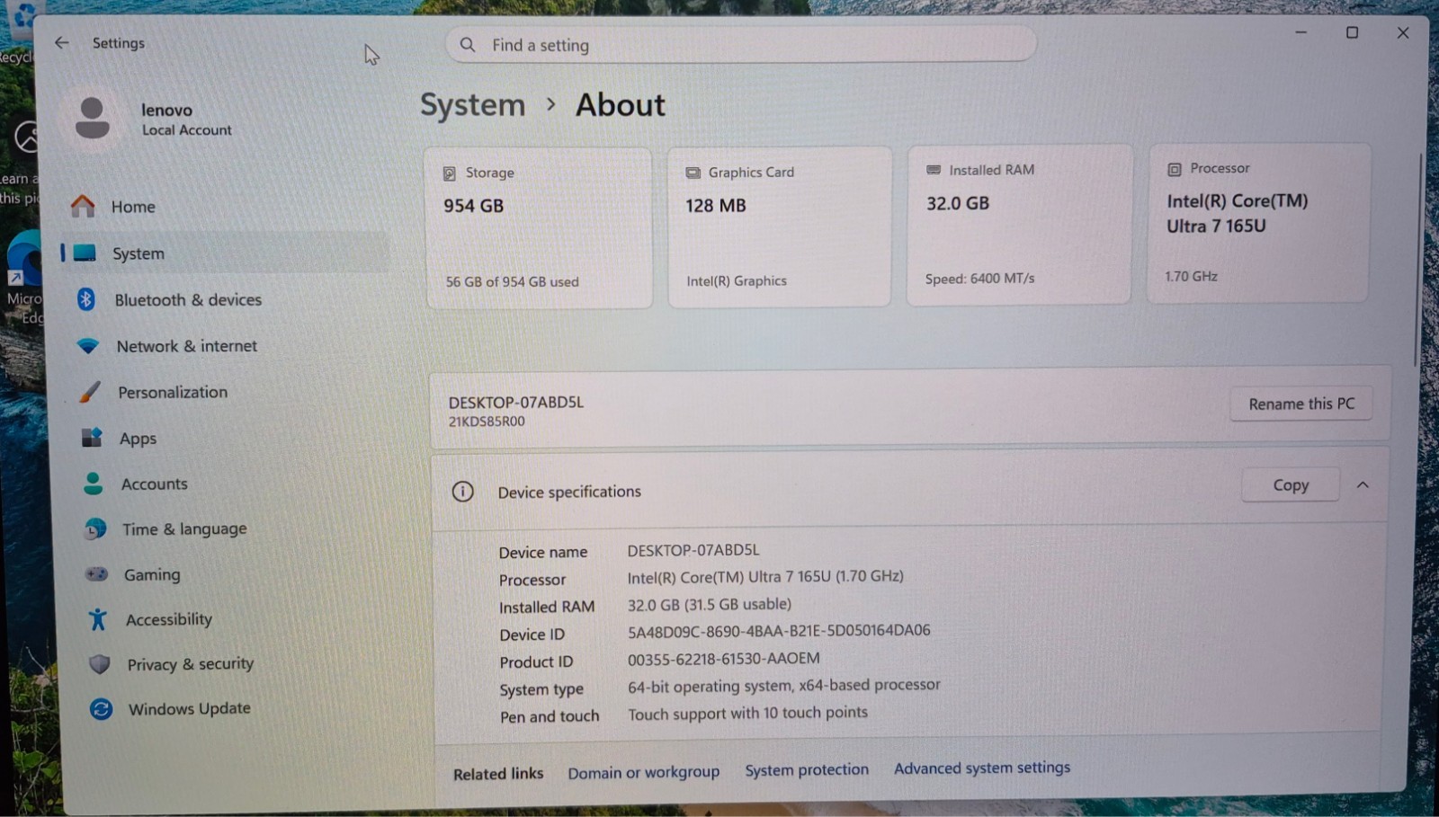 Lenovo ThinkPad X1, 14-Inch Laptop, with Intel Core Ultra 7 165U, Windows 11 Pro