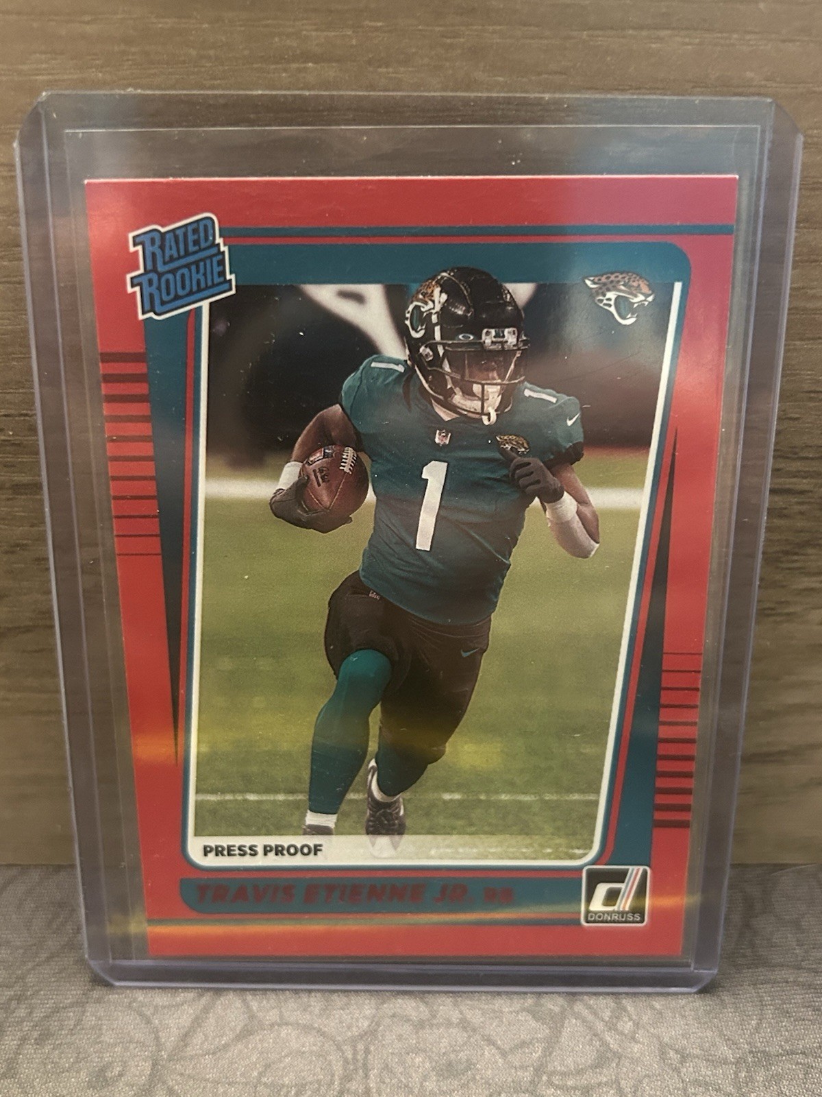 2021 Panini Donruss - Rated Rookie Travis Etienne #258 Press Proof Red (RC)