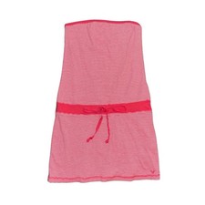 Vintage American Eagle Outfitters Red and Pink Striped Tube Dress Size M