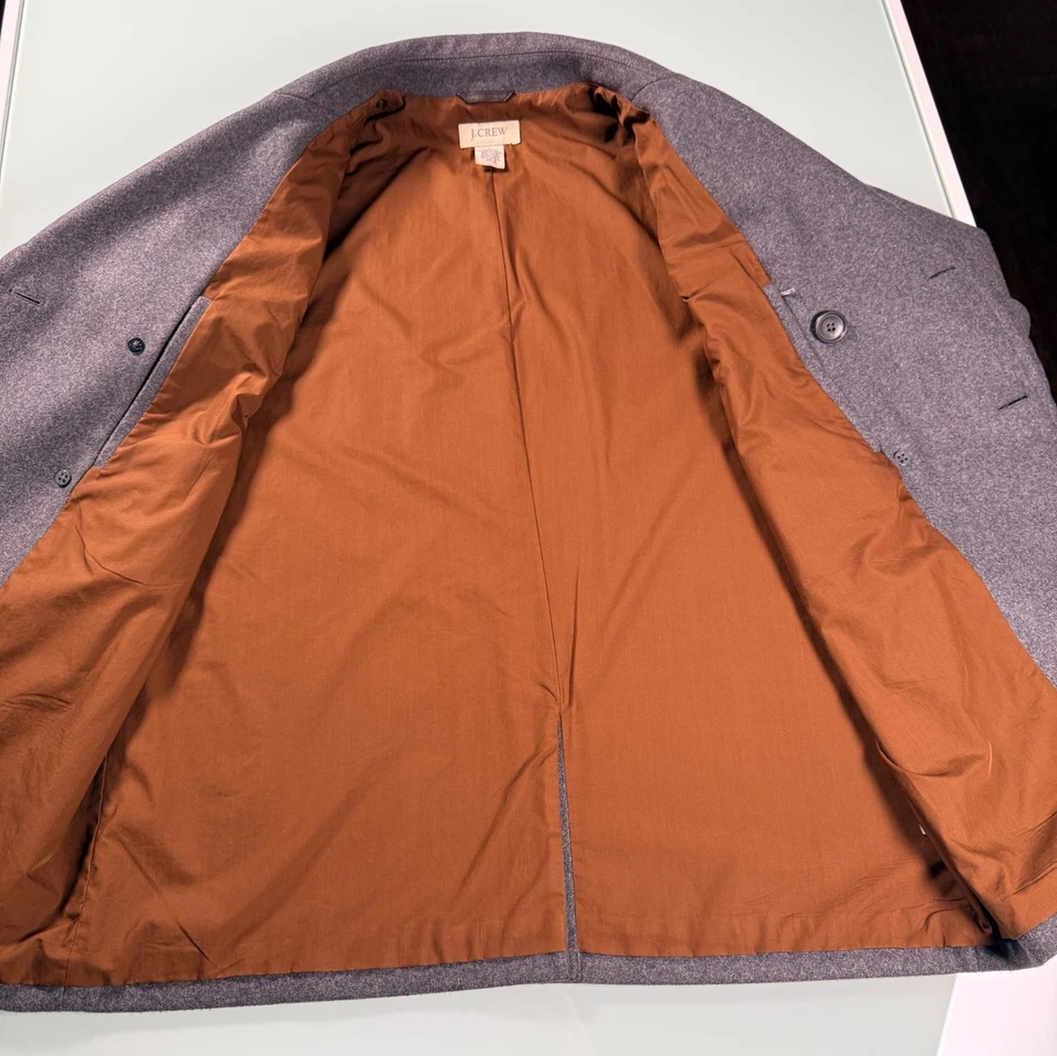 J. Crew бушлат мужской LG серый двойной Brested шерстяная смесь - Изображение 4 из 4