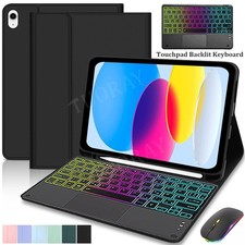 Backlit Touchpad Keyboard Case Mouse For iPad 7/8/9/10/11th Gen Air 6 5 4 Pro 11