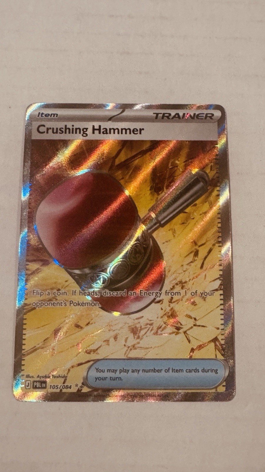 Crushing Hammer PBL 105/084 Pokemon Mega Evolution: Pitch Black Full Art